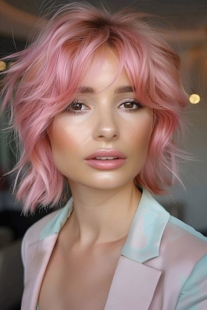 Rose gold bob