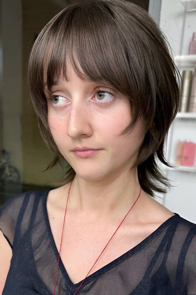 Short Wolf Cut with Layered Sides