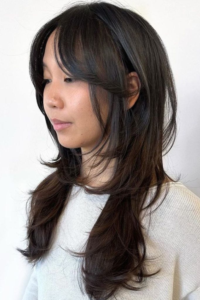 Sleek and Straight Long Wolf Cut