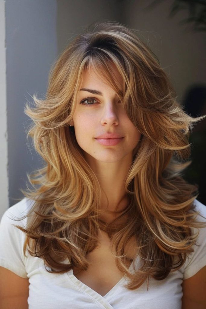 Straight Hair with Feathered Layers