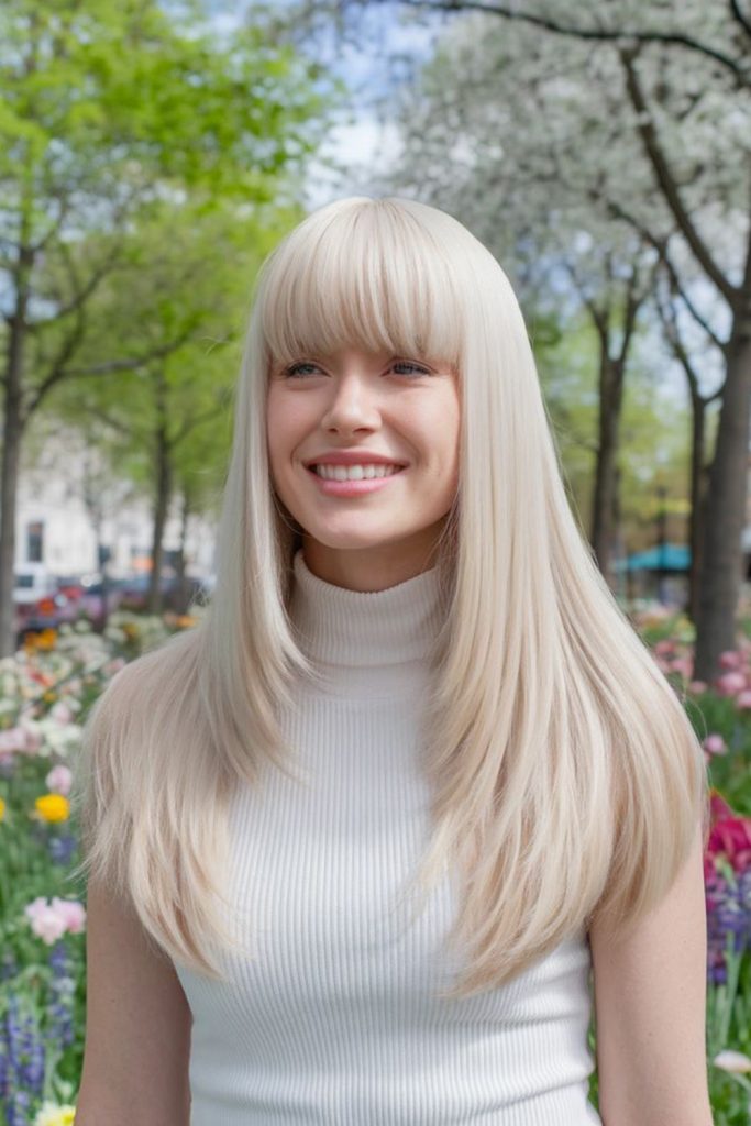 Straight Hair with Volume and Textured Ends