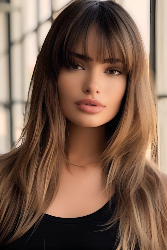 Straight and Long with Layers and Highlights