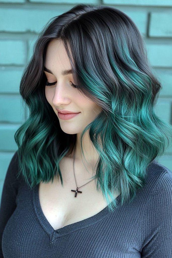 Teal to Emerald Green Melt