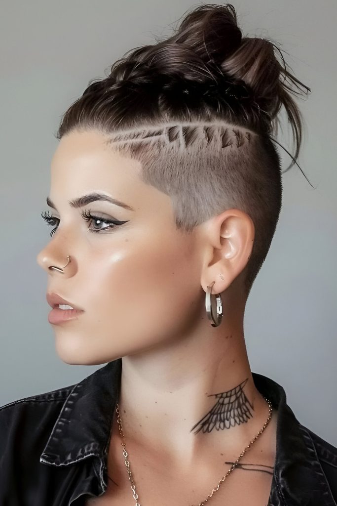 Top knot and undercut