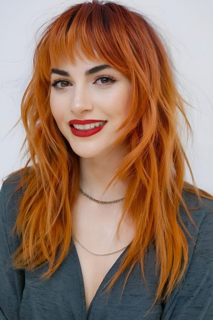 Tousled Wavy Wolf Cut