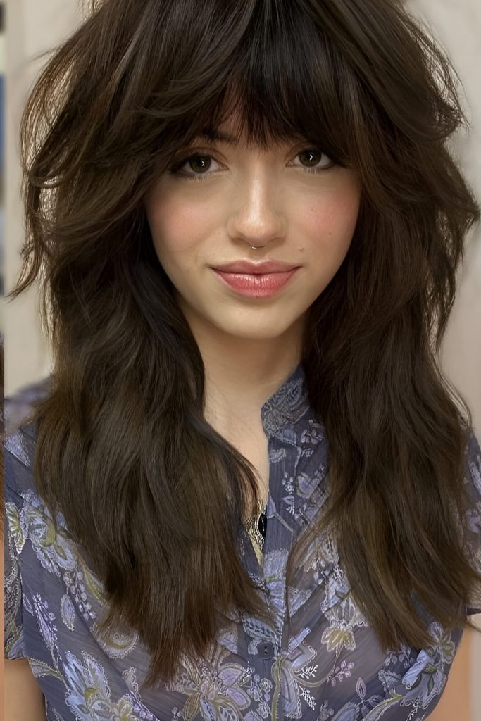 Tousled Wolf Cut with Choppy Fringe