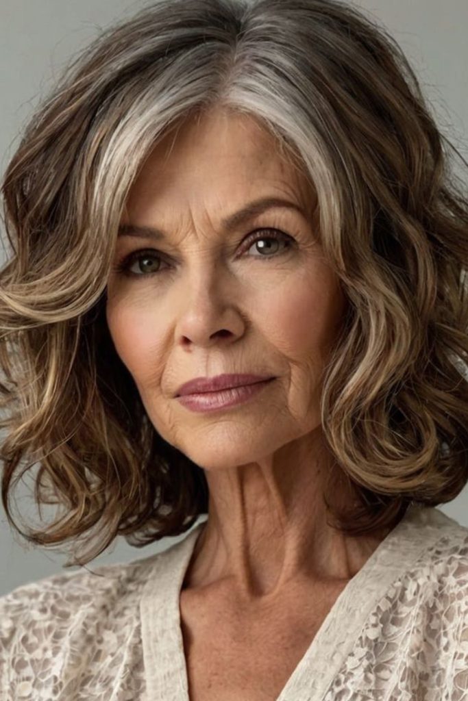 Wavy Lob with Highlights