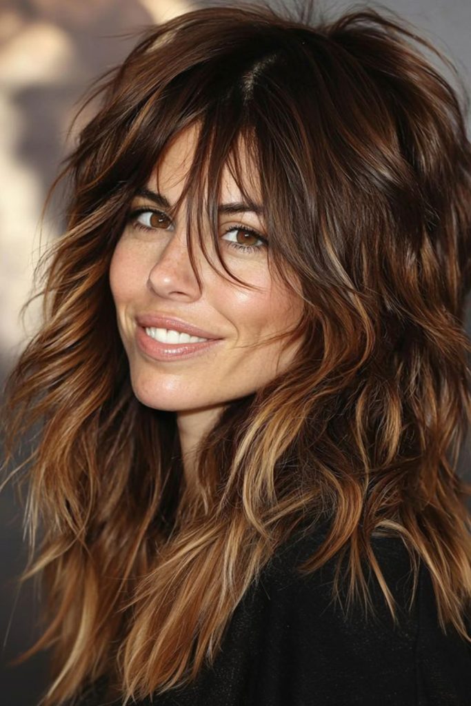 Wolf Cut with Asymmetrical Layers