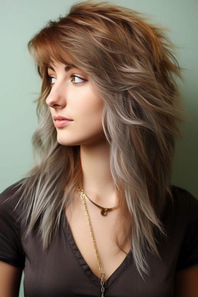 Wolf Cut with Long Fringe