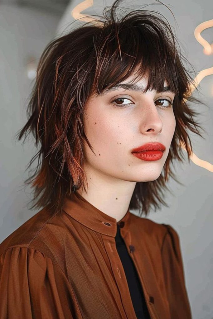 Wolf Cut with Soft Fringe