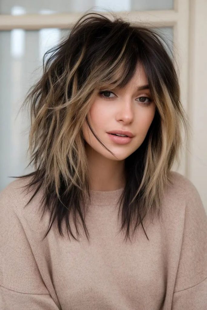Wolf Cut with Subtle Highlights