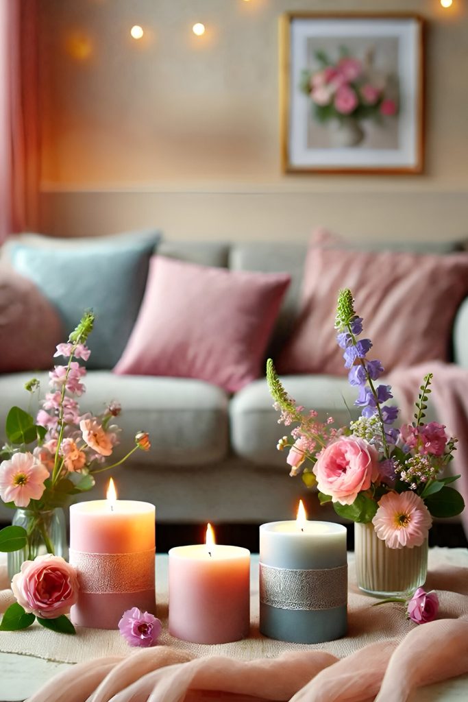 Add Scented Candles with Spring Scents