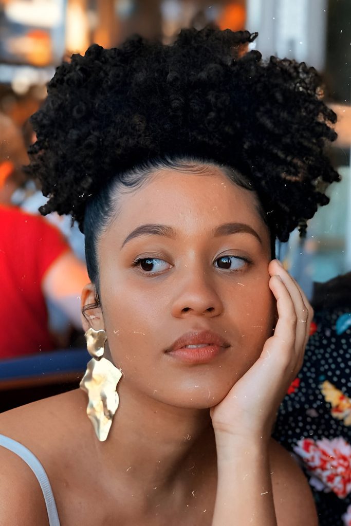 Afro Puff with Baby Hairs