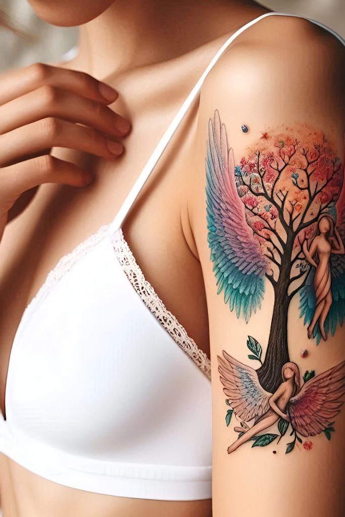 Celestial Angel Tattoos Divine and Ethereal