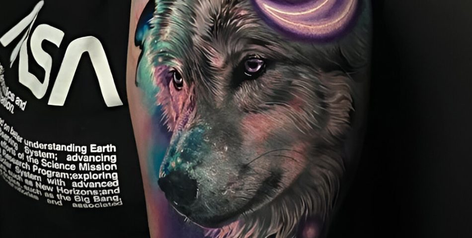 Cosmic Wolf Tattoos The Guardian of the Stars