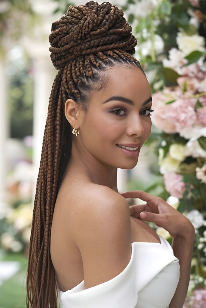 Faux Locs Updo