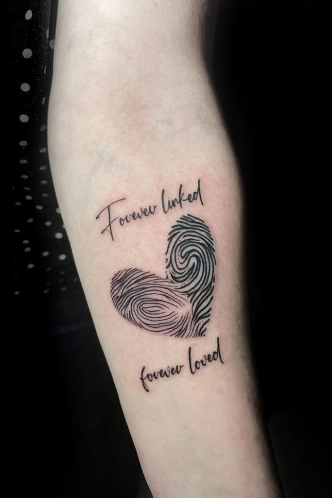 Fingerprint Heart Tattoos