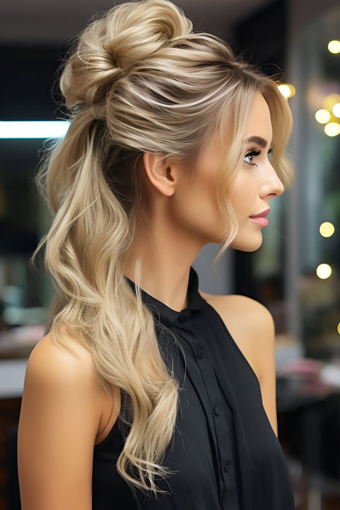 Half Up, Half Down Bun