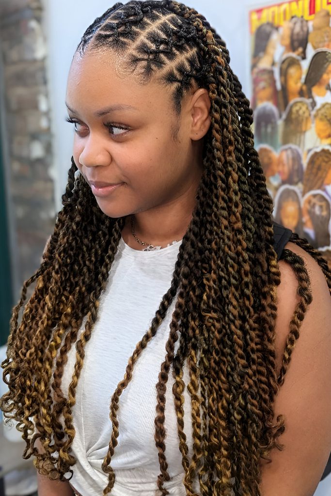 Half Up, Half Down Twists
