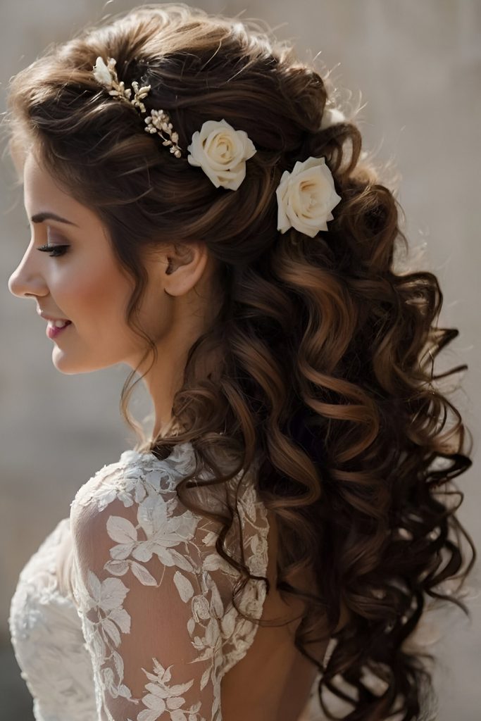 Half Up, Half Down with Curls