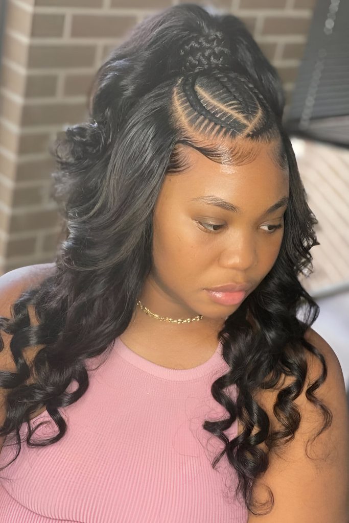 Half Up, Half Down with Twists