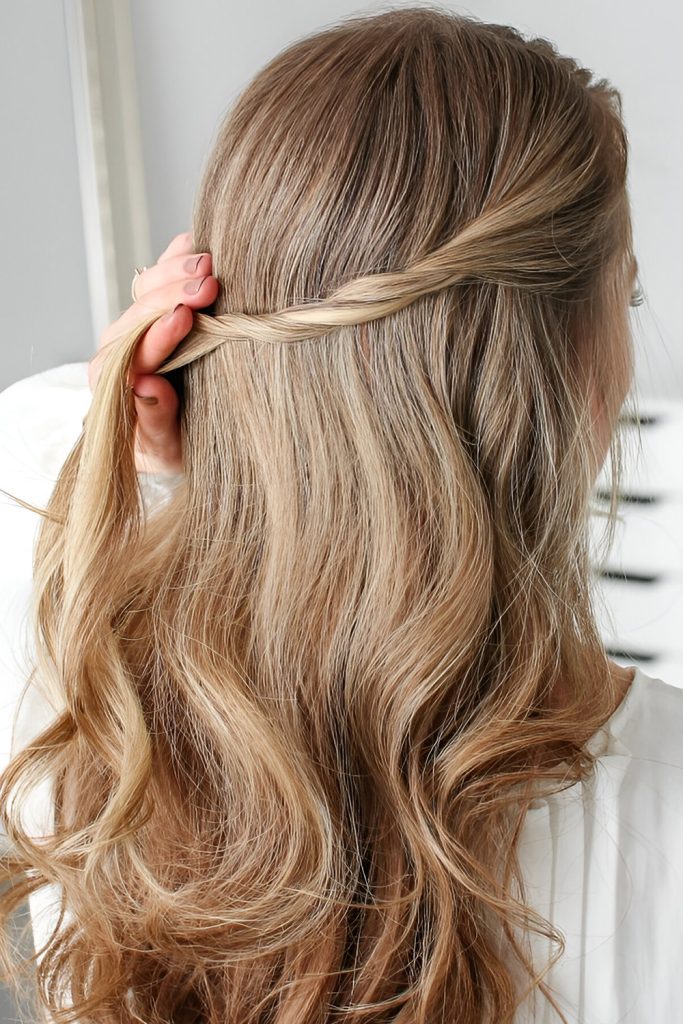 Half Up Heart Twist