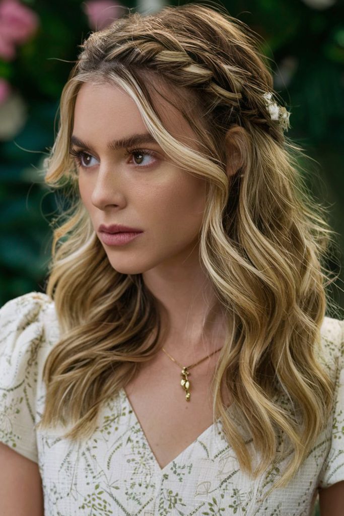 Half Up Twisted Crown