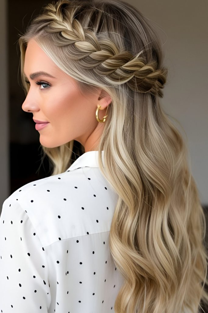 Half Up Twisted Crown