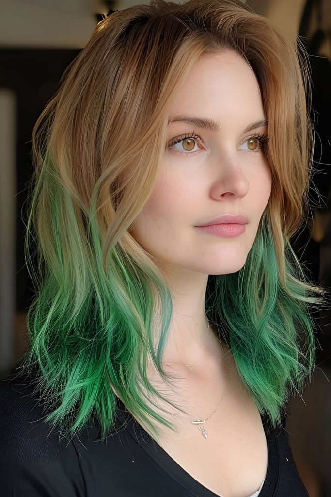 Half and Half Green & Gold