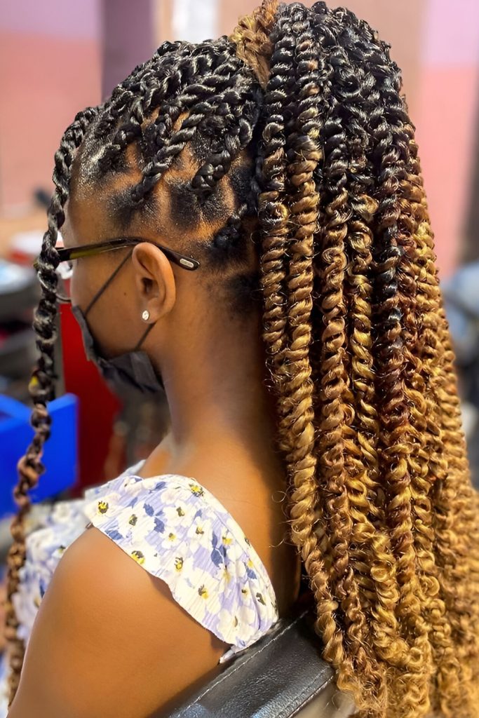 High Ponytail Twists