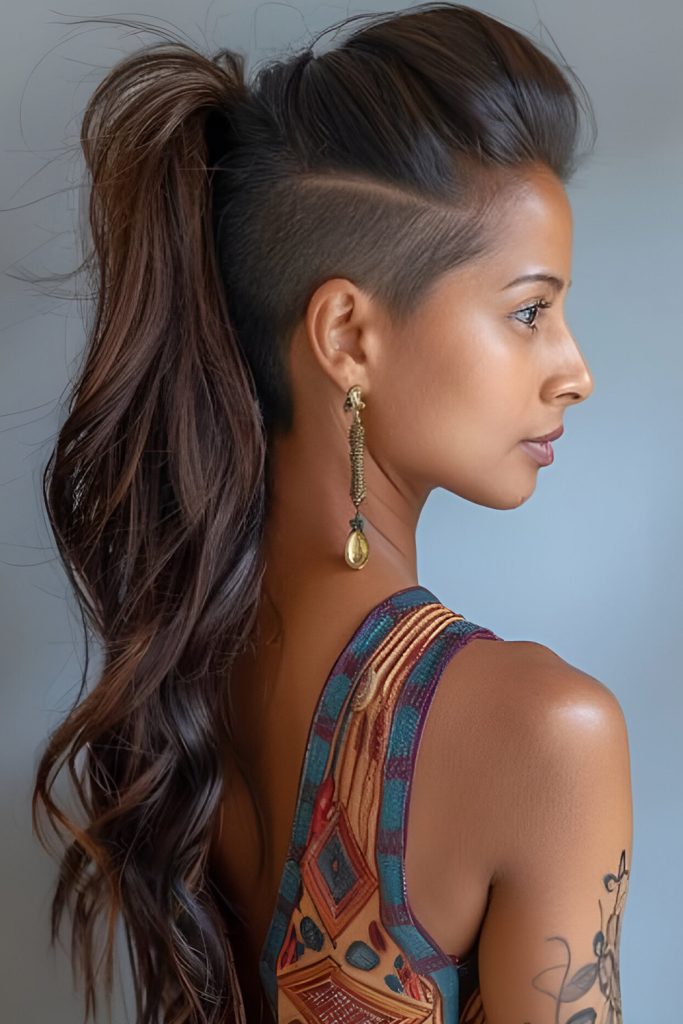 High Ponytail with Undercut Braid