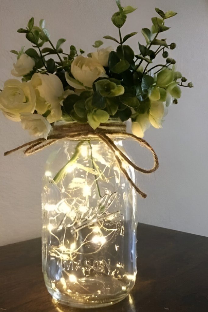 Homemade Mason Jar Vases and Centerpieces