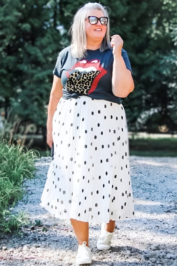 Layered Midi Skirts with a Fitted Tee