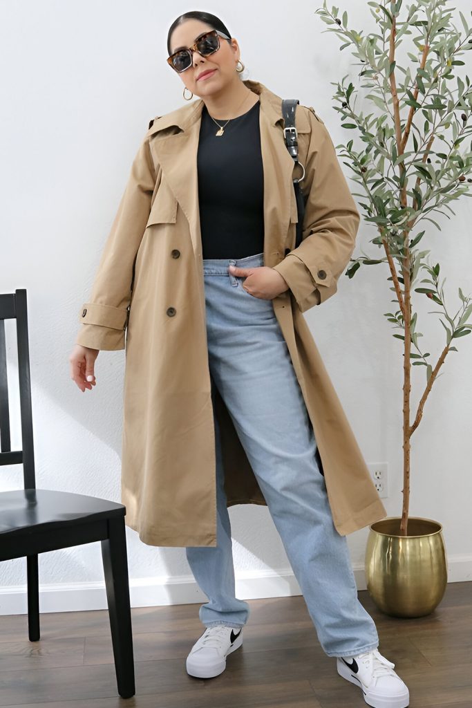 Lightweight Trench Coats Over Casual Outfits