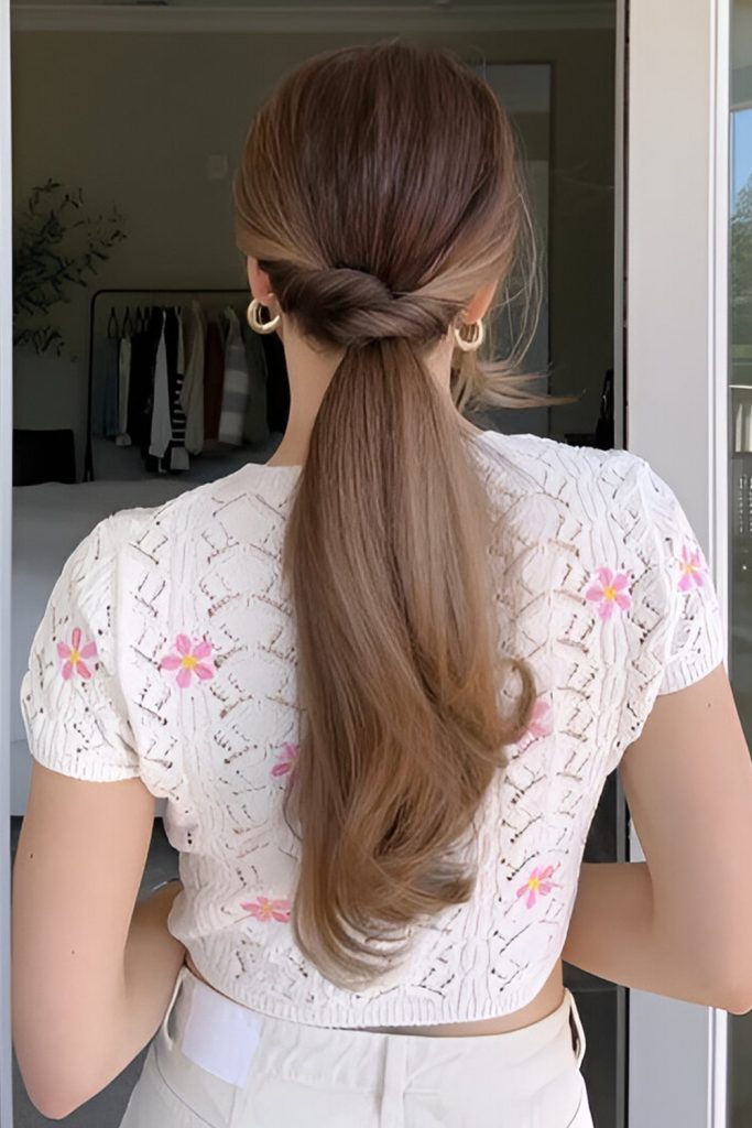 Low Ponytail with a Twist
