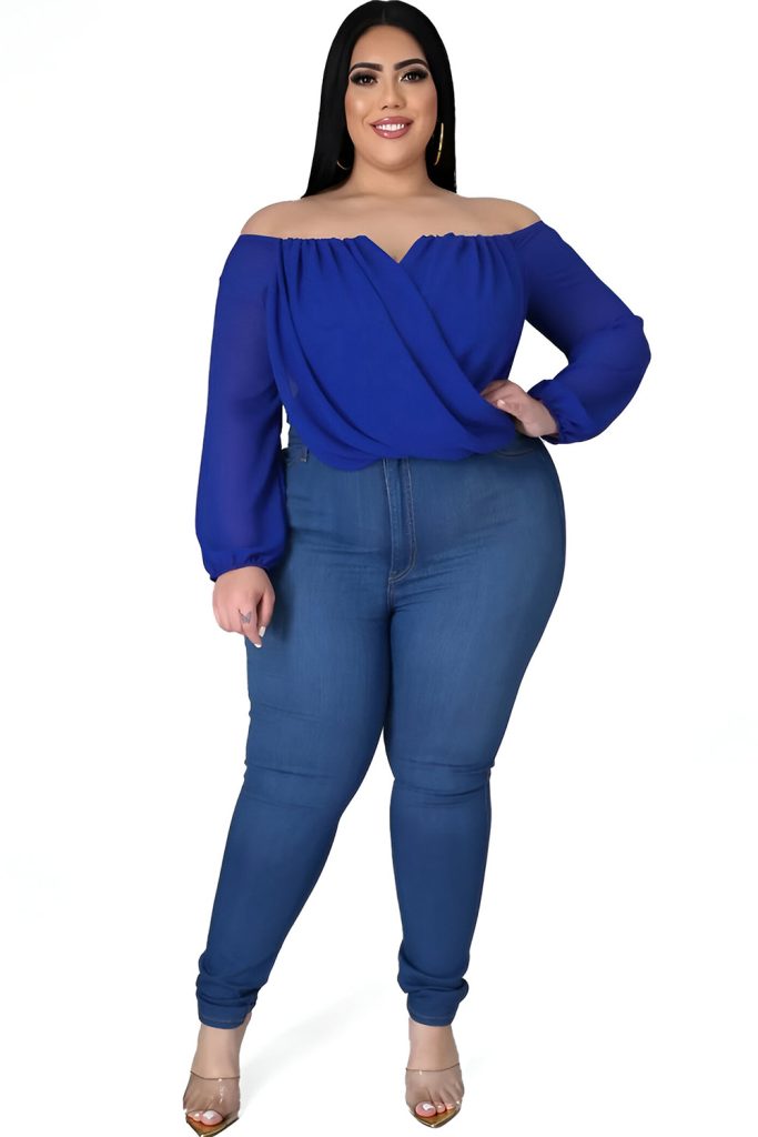 Off shoulder tops with Jeans