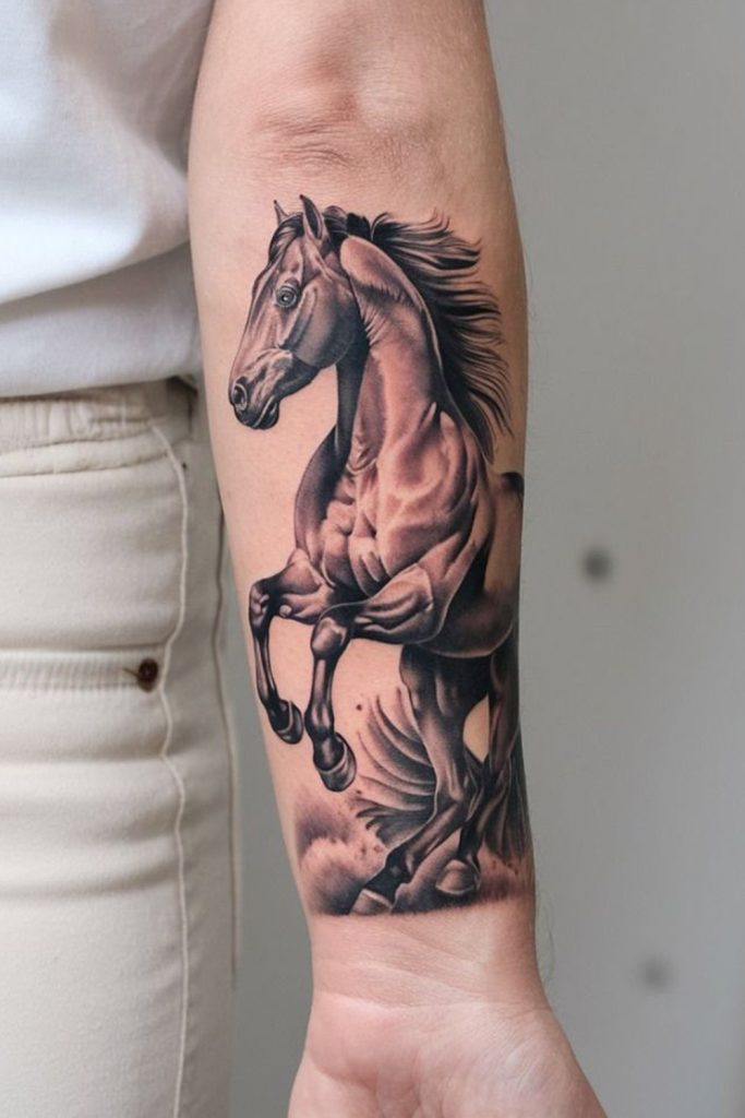 Running Horse Tattoo