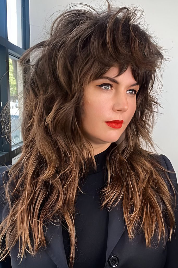 Shaggy Layers with Choppy Bangs