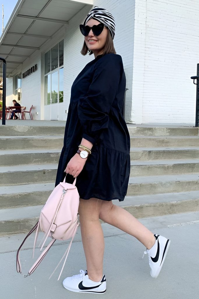 Sneakers with a Casual Dress