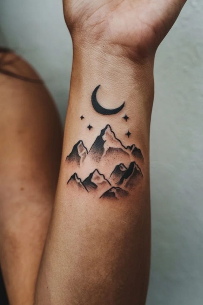 Snow Capped Peaks Tattoo