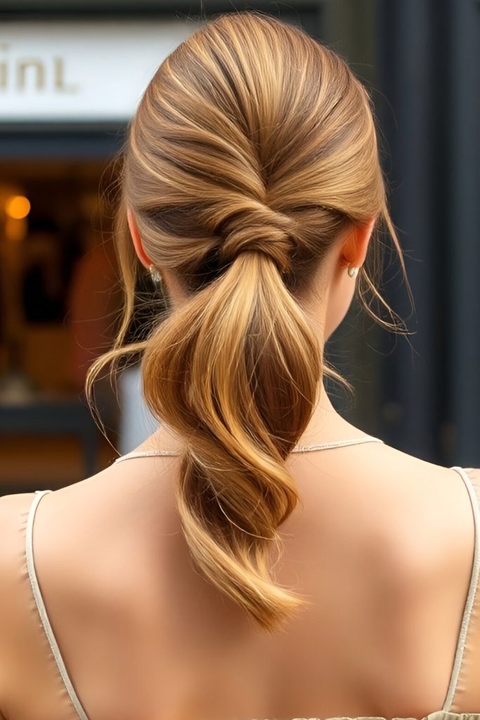 The Low Twisted Ponytail