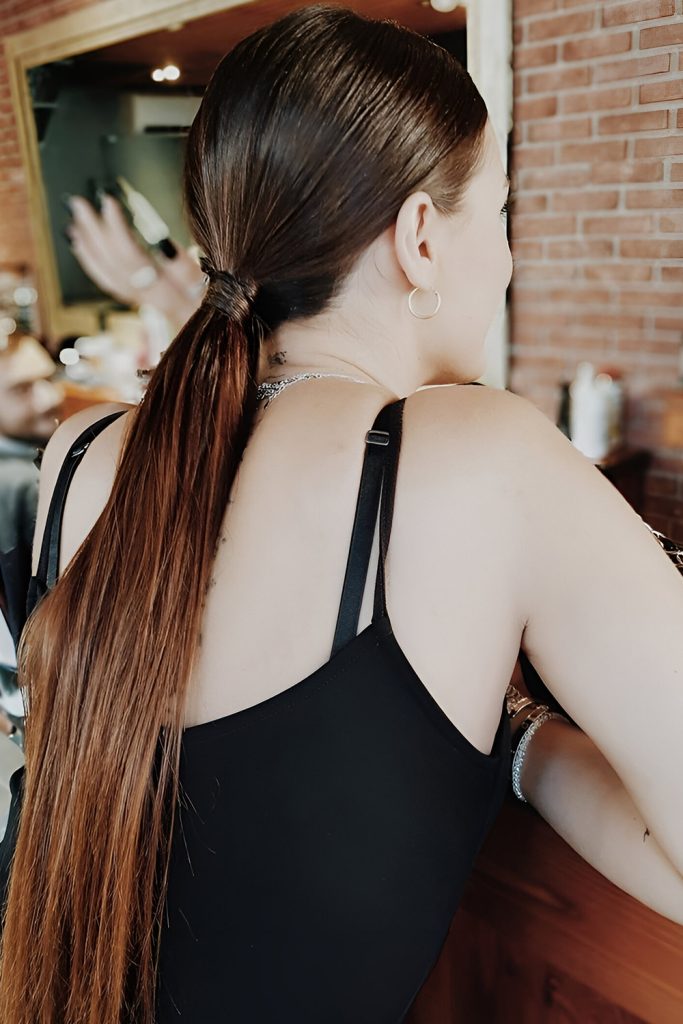 The Sleek Low Ponytail