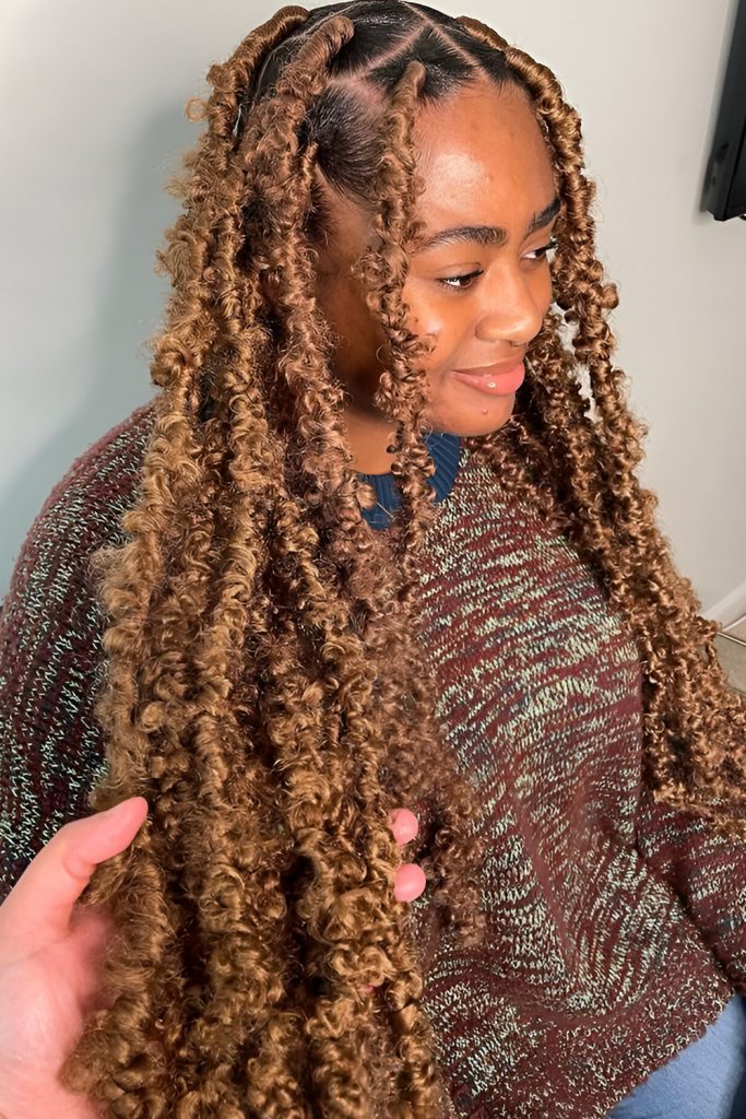 Twist with Golden Highlights