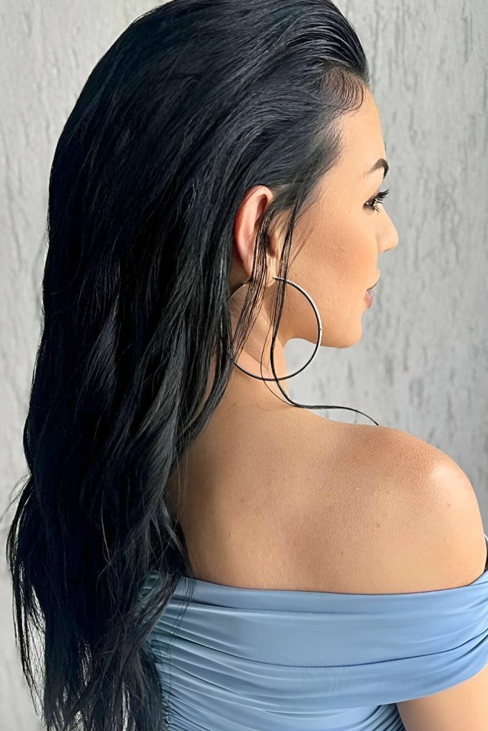 Wet Slicked Back Look