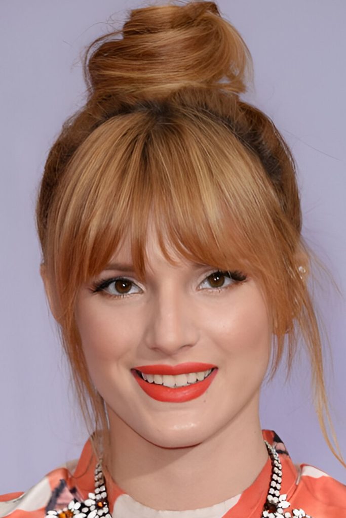 Wispy Top Knot with Fringe