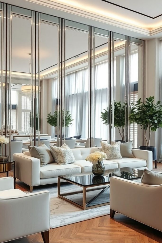 Add a Statement Mirror to Reflect Light and Brighten the Room