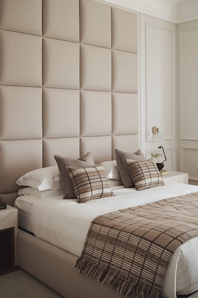 Add a Statement headboard for a Stylish Touch