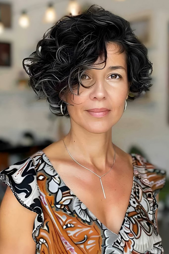 Asymmetrical Curly Bob A Daring, Fashion Forward Statement