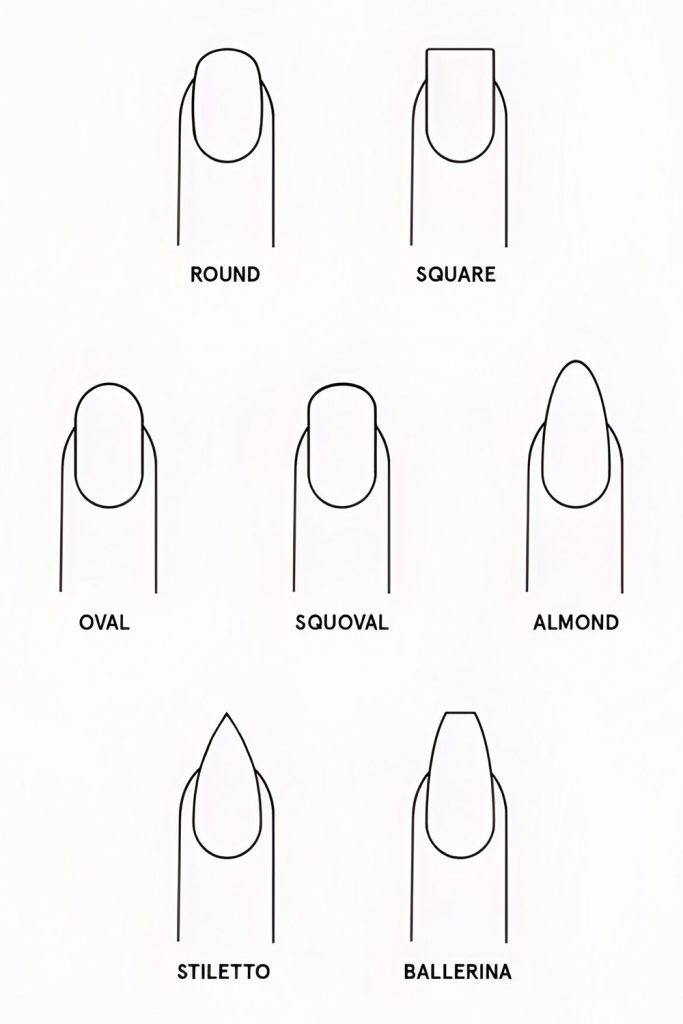 Basic Nail Shapes and Lengths for Goddess Nails