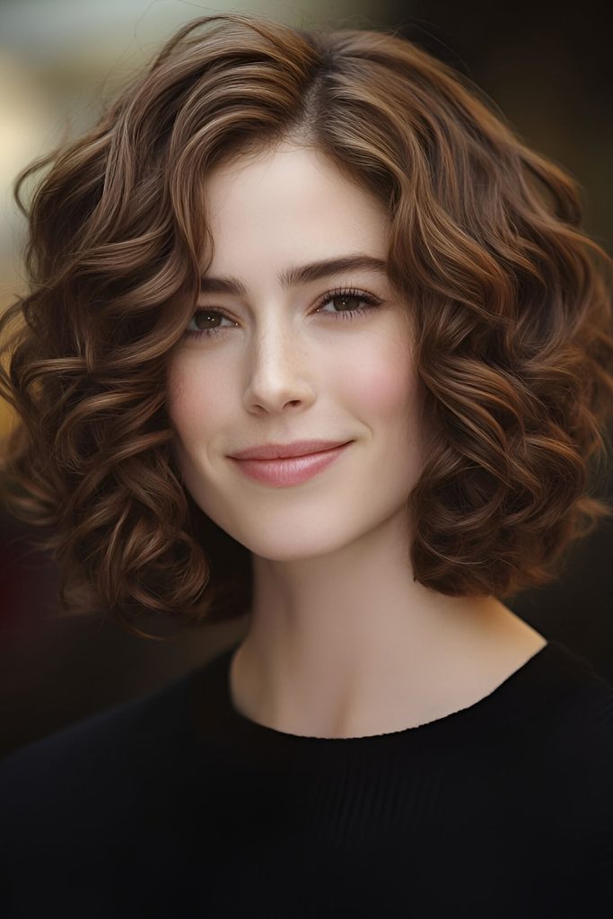 Bob with Tight Curls A Defined, Bouncy, and Playful Look